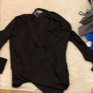 Black wrap blouse never worn